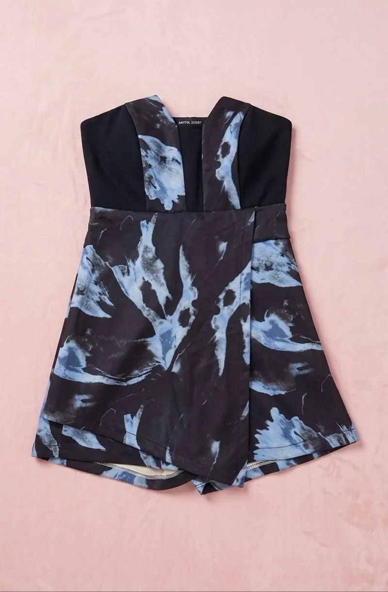 Jumpsuit Black Upper Bodice Romper photo 1