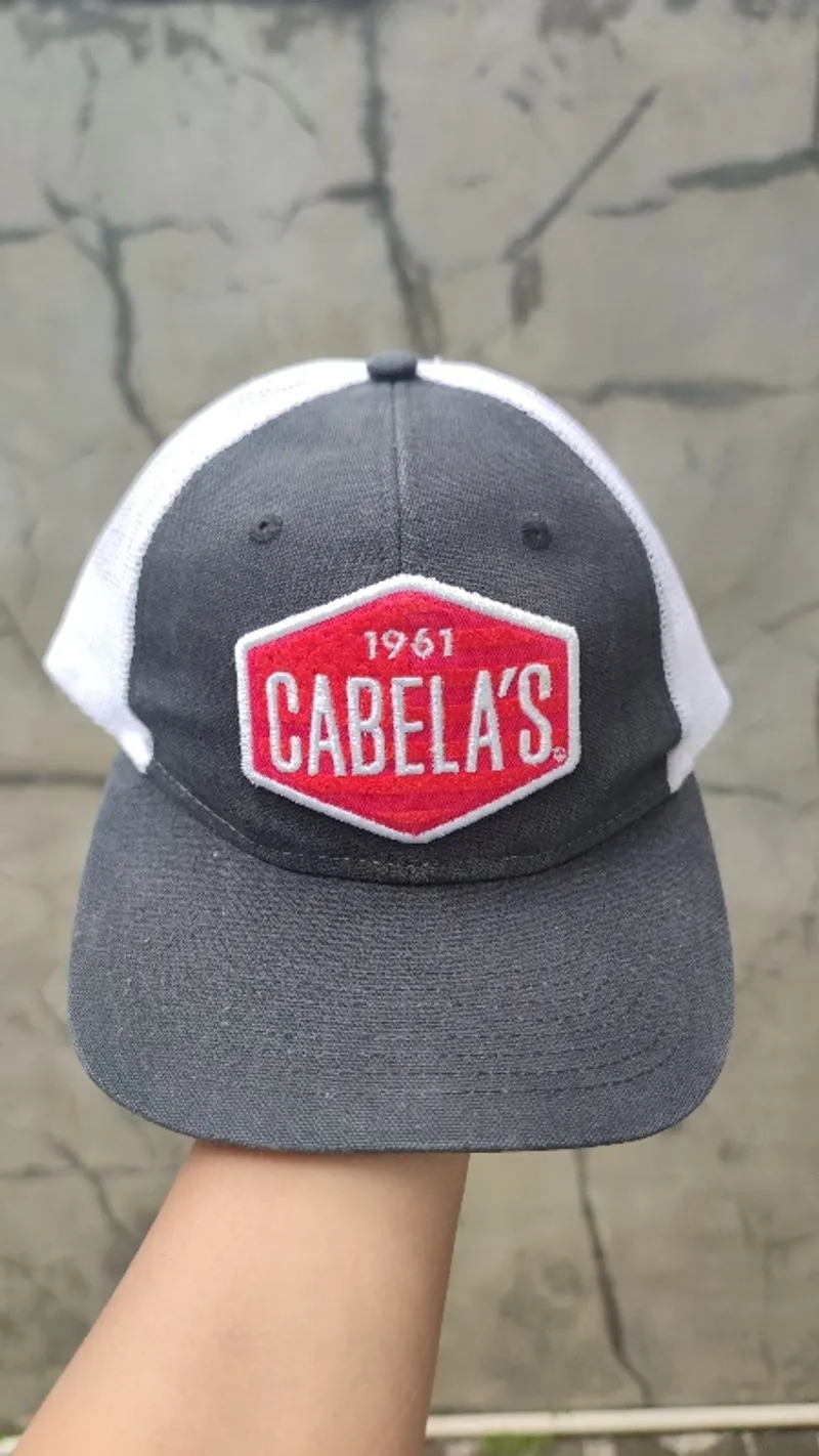 Topi Cabelas 1961 Trucker Jaring Patch Bordir  photo 1