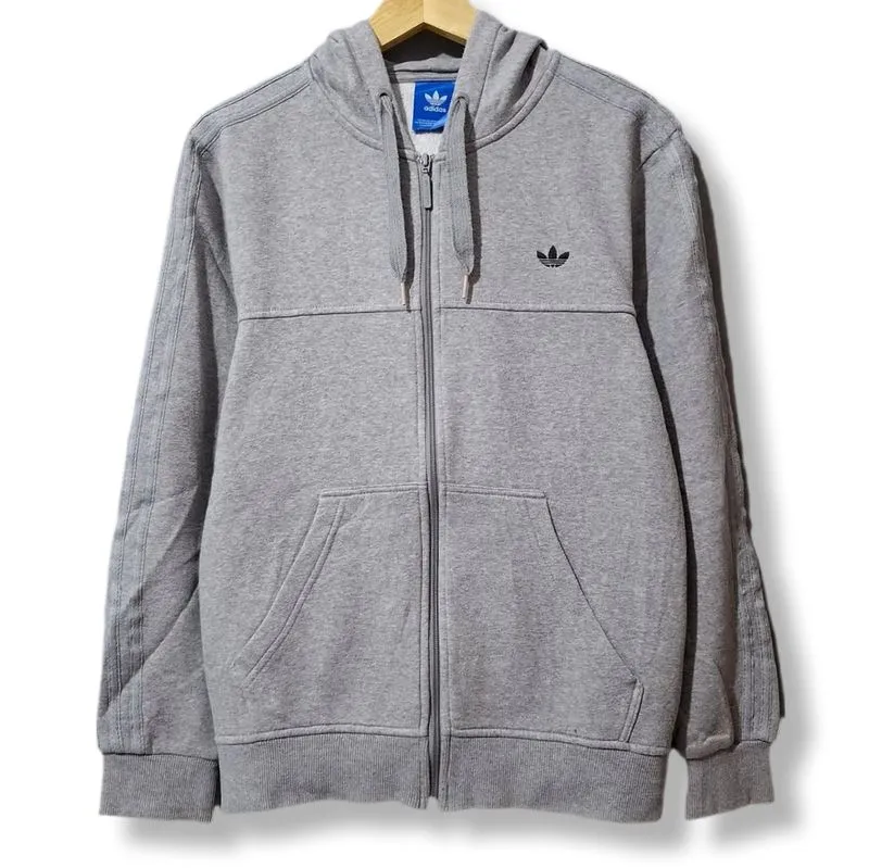 ADIDAS CLASSIC TREFOIL SMALL LOGO GRAY HOODIE | OUTERWEAR |  photo 1