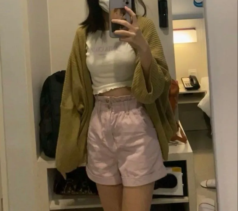 hotpants denim shorts h&m lilac photo 1