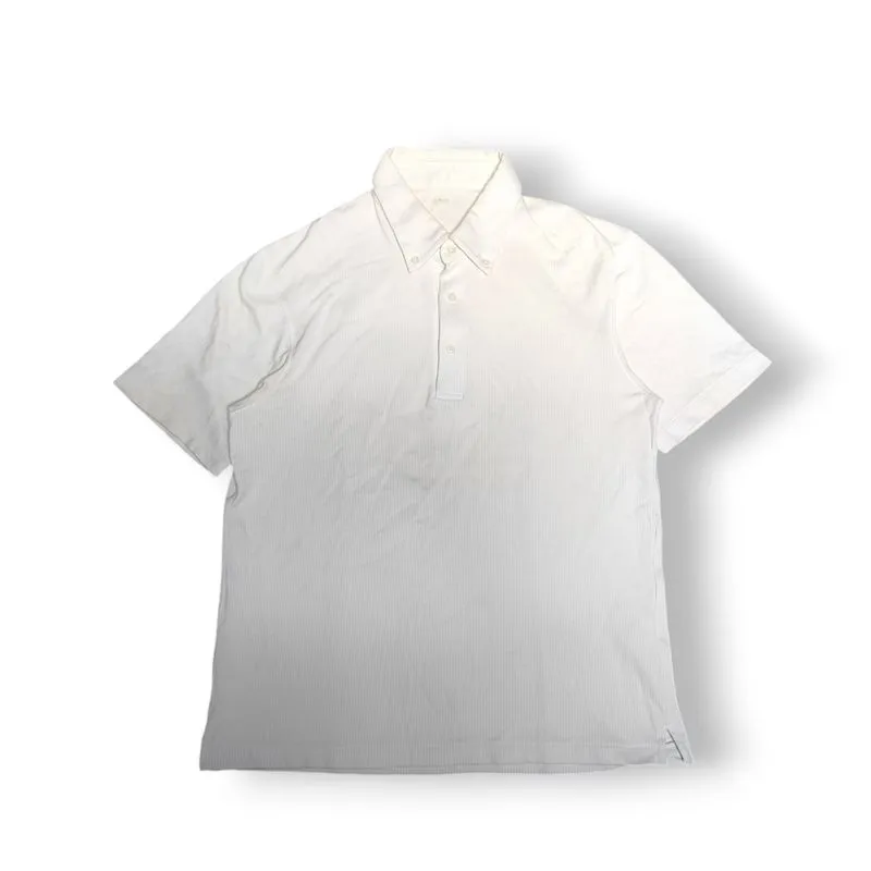 Uniqlo Minimalist Polo shirt Pria white photo 1