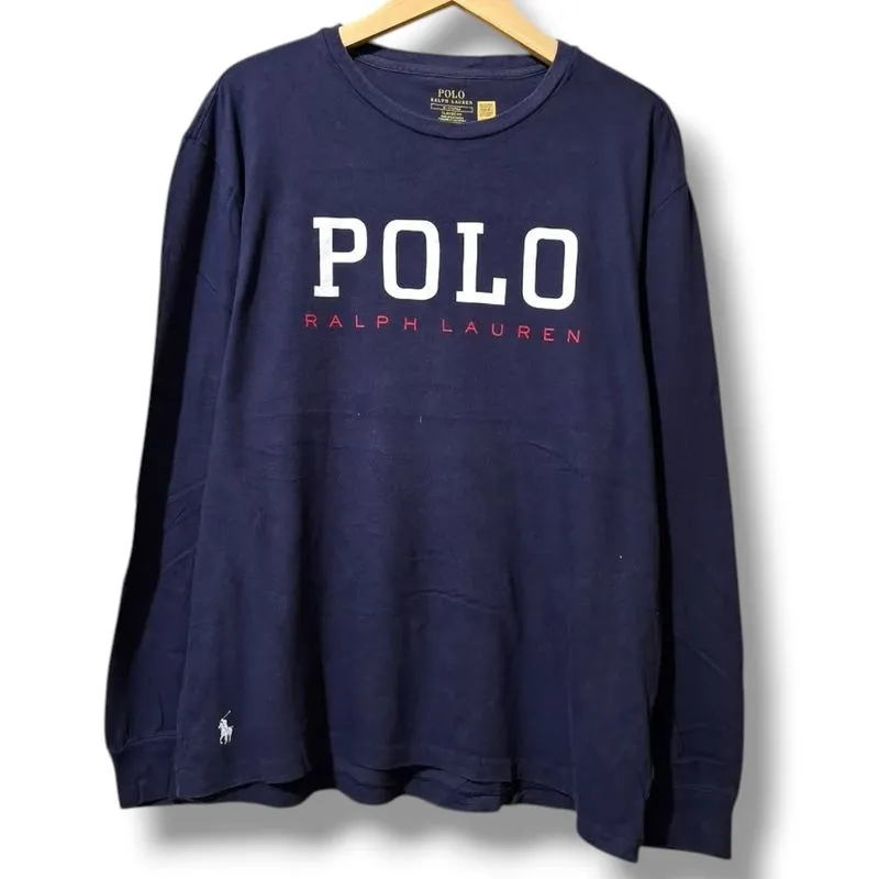 POLO RALPH LAUREN NAVY LONG SLEEVE | KAOS LENGAN PANJANGG |  photo 1
