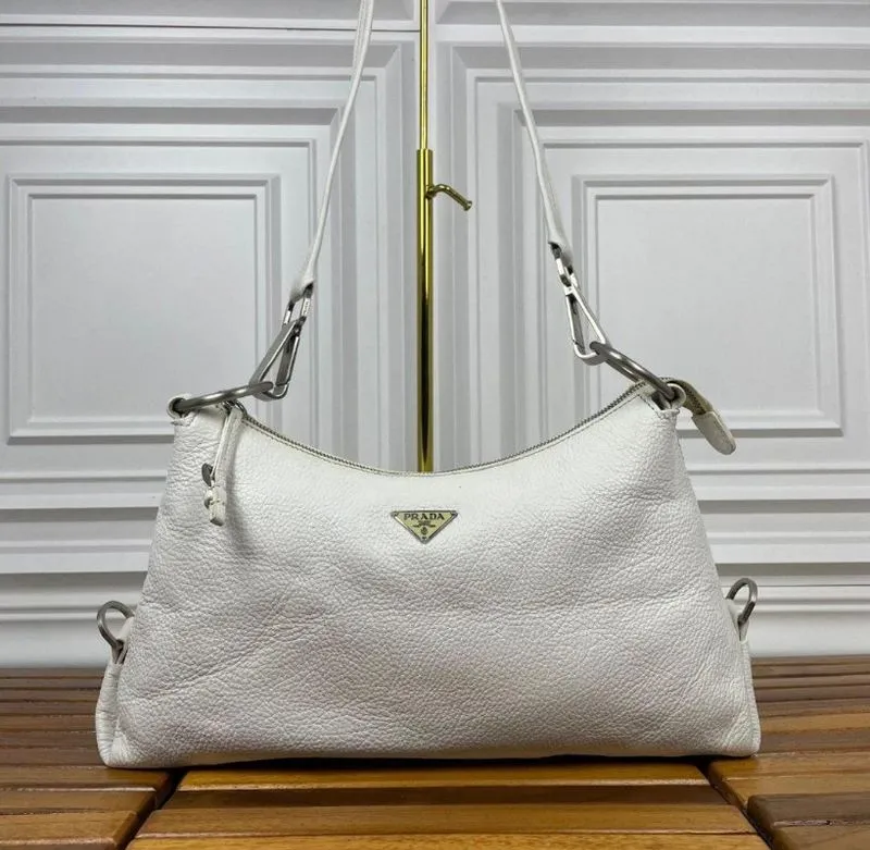 Prada Authentic White Leather Shoulder bag photo 1