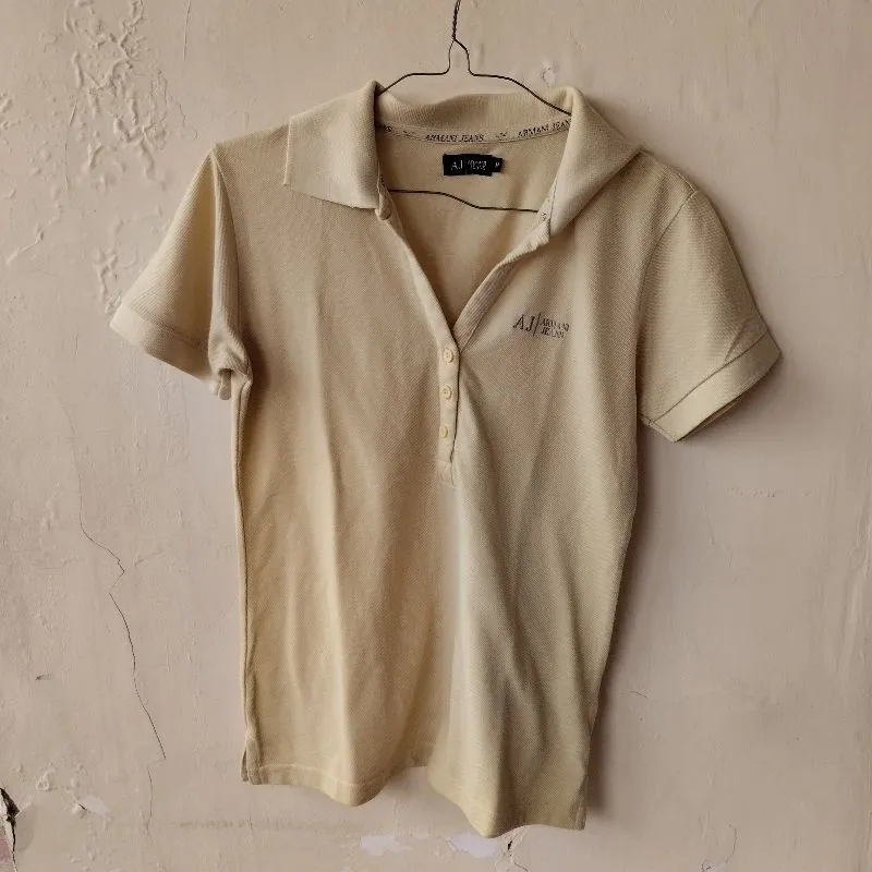 Polo shirt Vintage Armani Jeans Logo Bordir Original photo 1