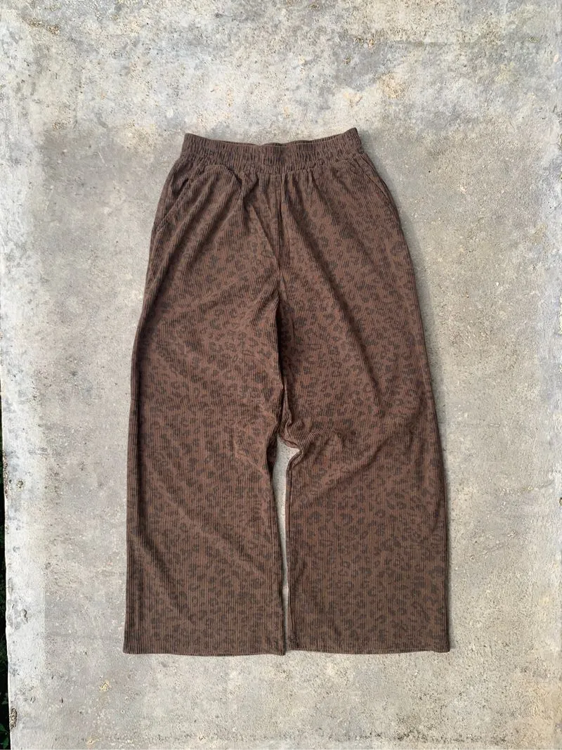 Corduroy pants - Leopard Brown photo 1