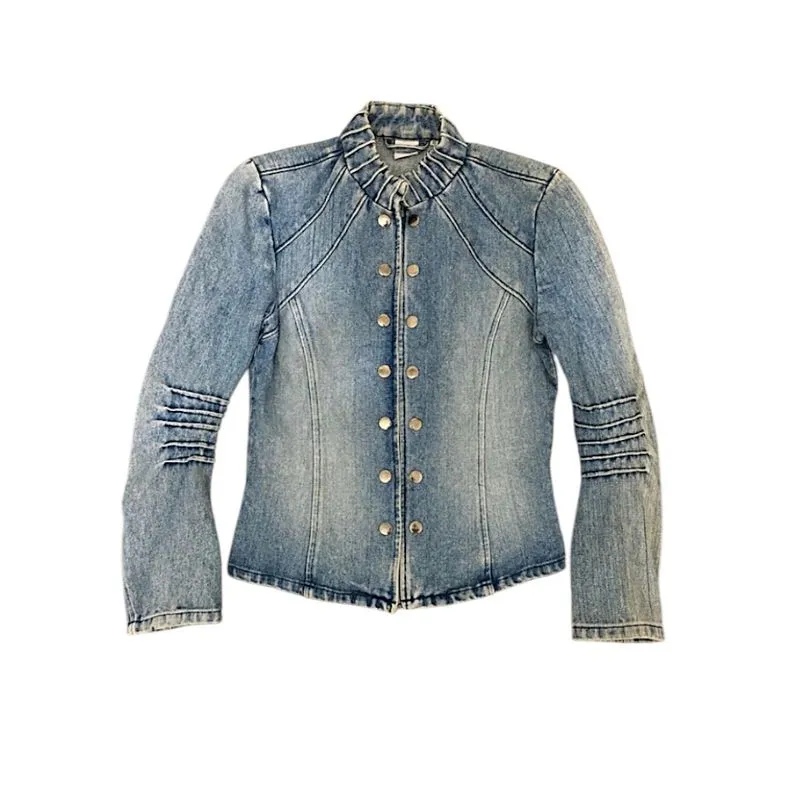 Armani	 Vintage Y2K Denim jacket Wanita blue photo 1