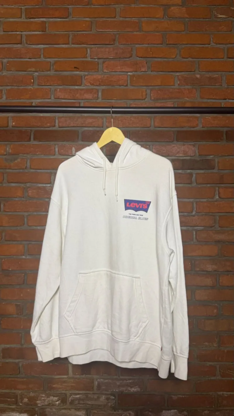 Levi’s Hoodie White Original Blues – Casual Streetwear photo 1