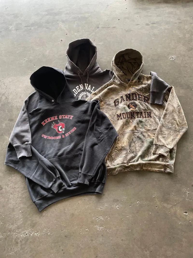 Vintage Grunge Hoody Pria black gray photo 1