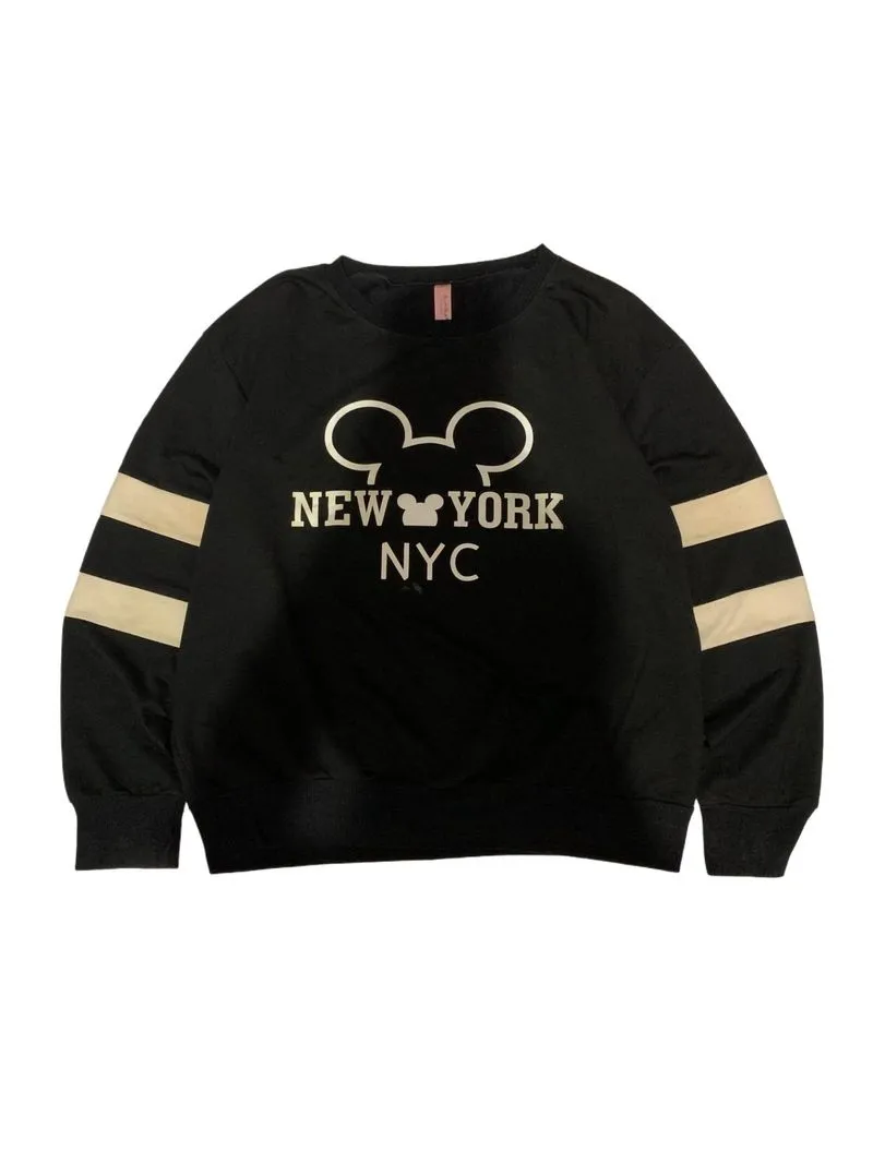 White Striped Mickey Mouse Sweater  photo 1