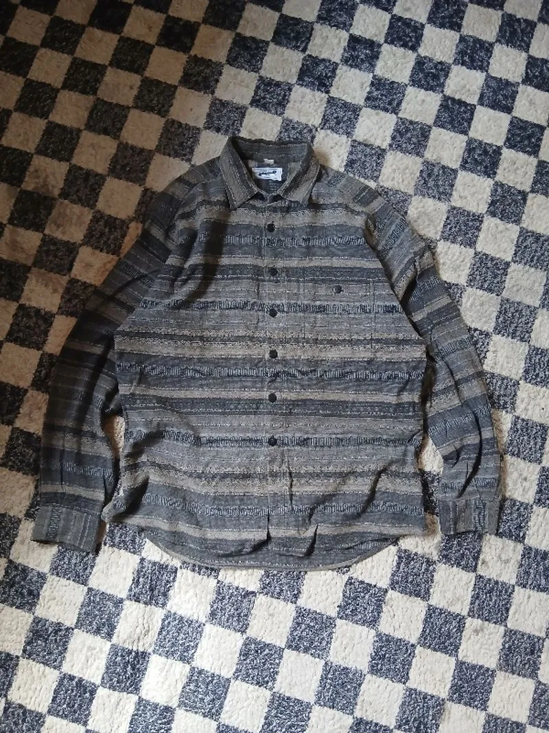 Vtg Woven Blanket shirt photo 1