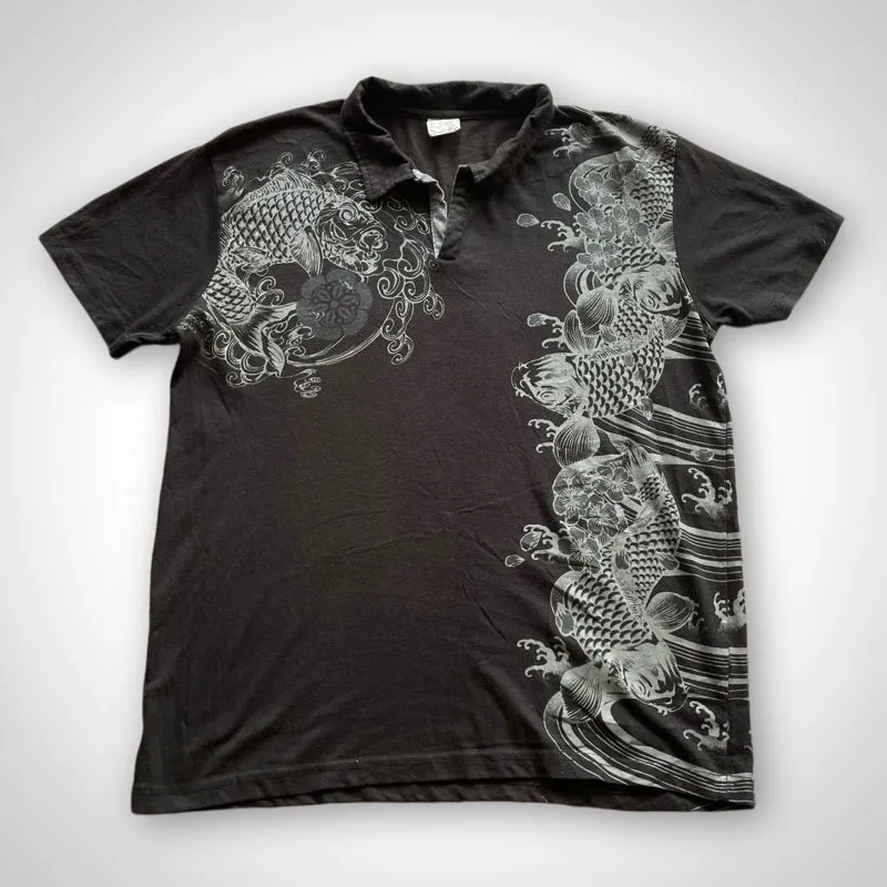 Vintage KaraKuri Style Polo Sukajan Koi photo 1