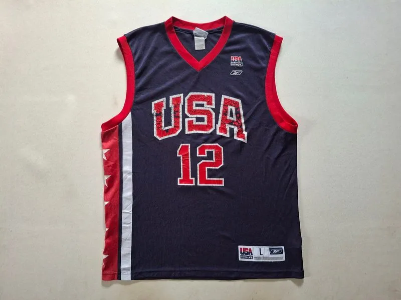 JERSEY BASKET VINTAGE USA AWAY 2002 ALLEN ORIGINAL 100% photo 1