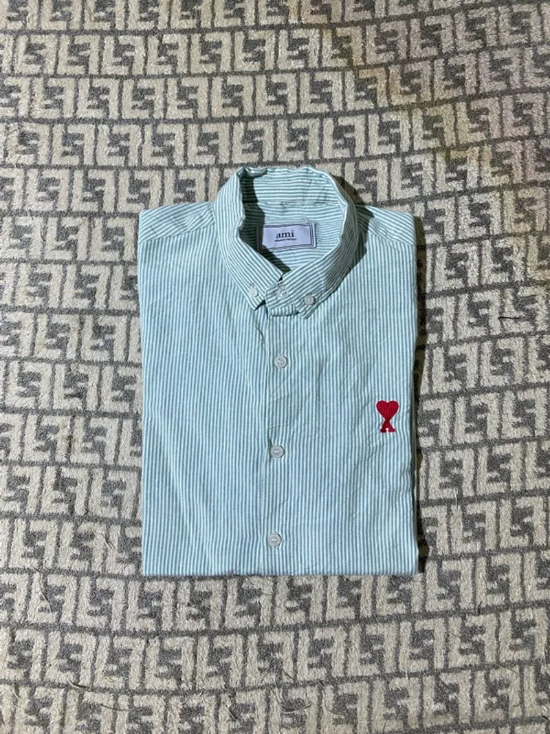 Ami Paris Stripe Logo Shirt photo 1