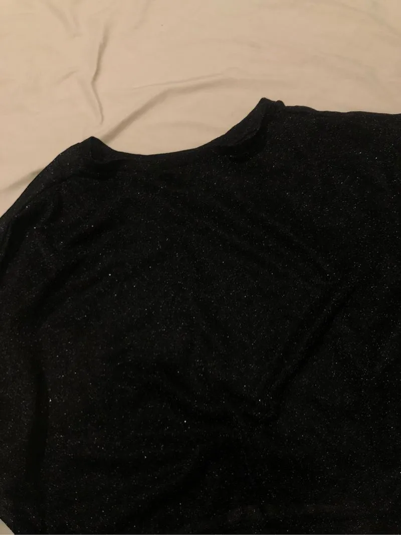 black glitter longsleeve photo 1