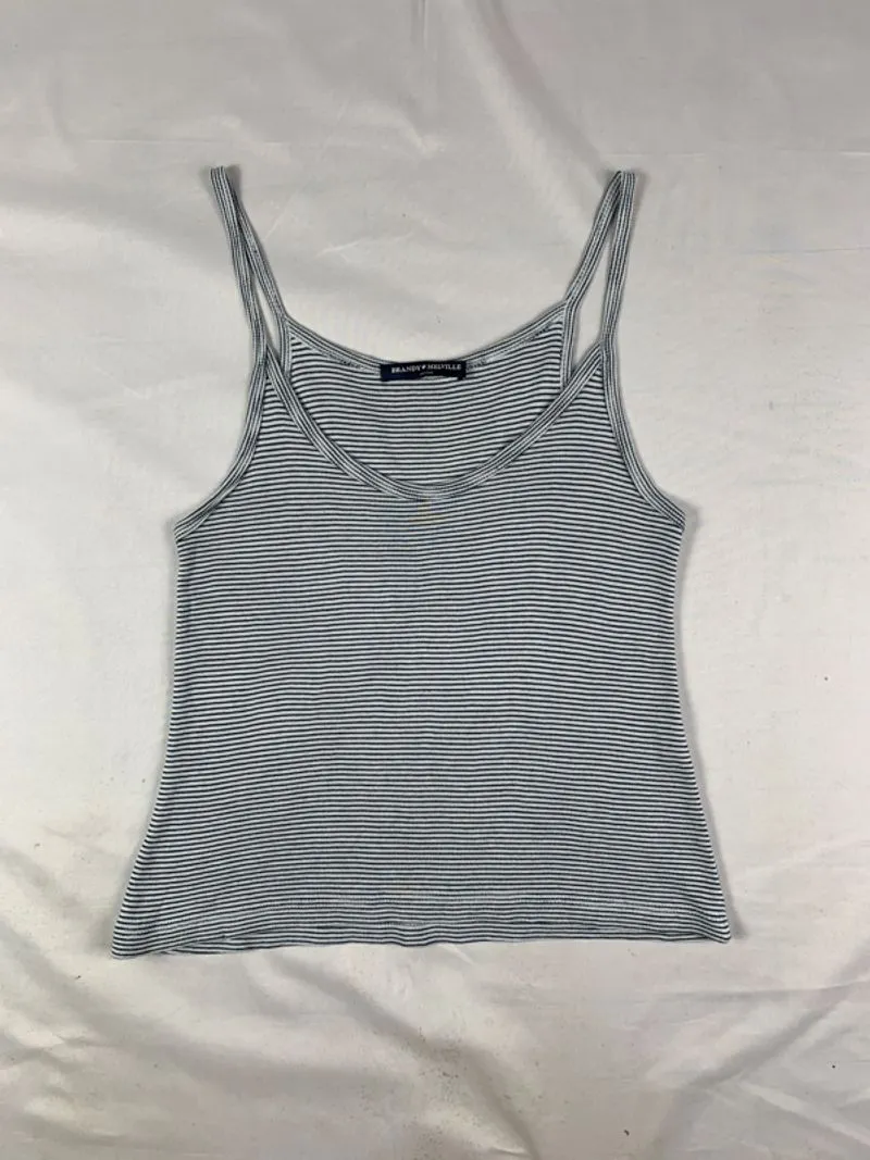 Brandy Melville Basic Stripes Tank Top (M) photo 1
