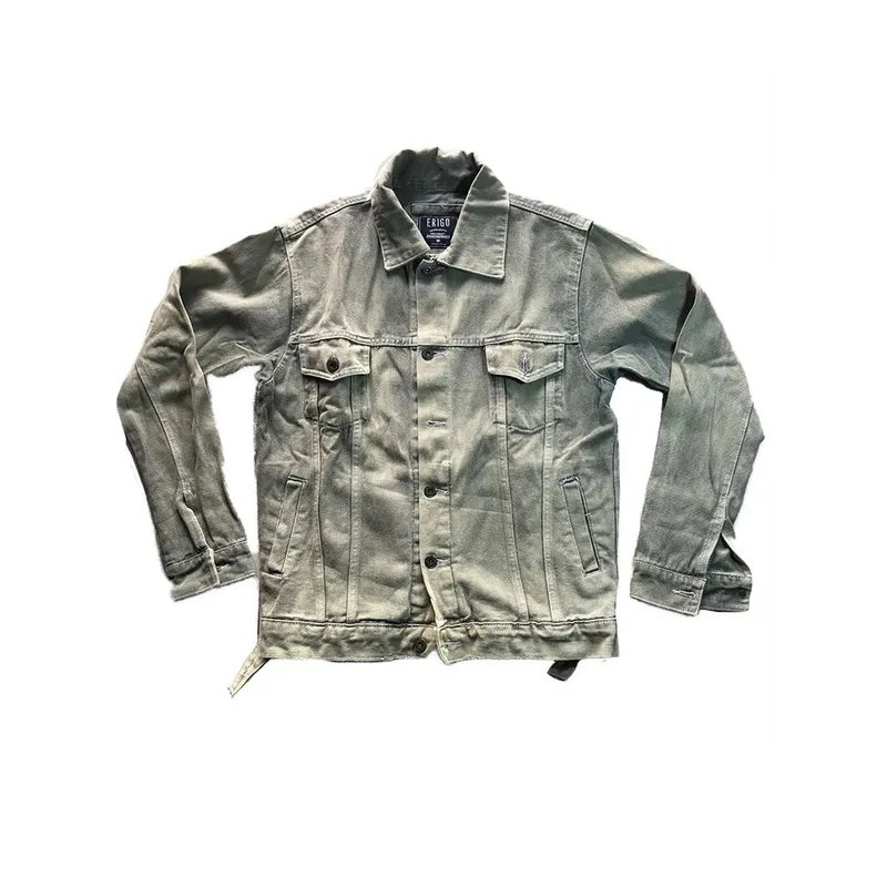 Erigo Streetwear Casual Denim jacket Wanita green photo 1