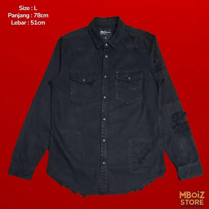 Kemeja Polos Ripped Style RIFF ROCK photo 1
