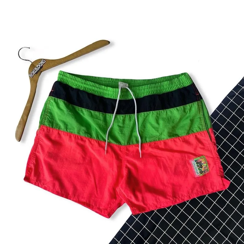 Vintage short pants hawaiian nylon relaxed photo 1