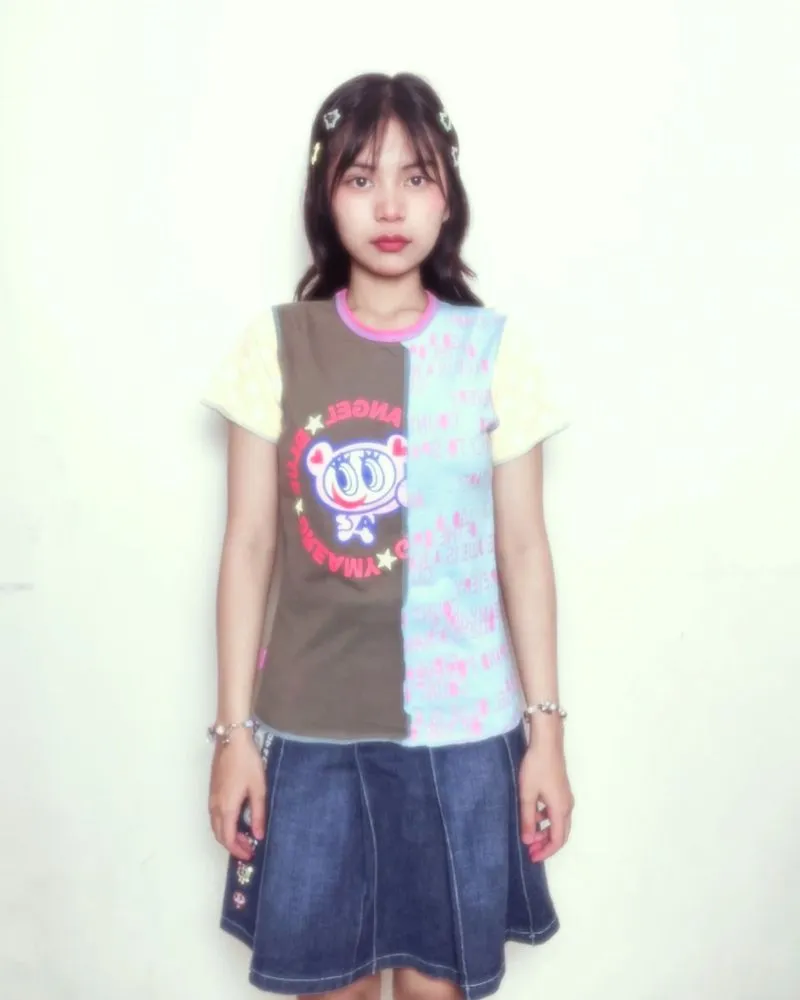 Angel Blue Split Patch Graphic Tee photo 1