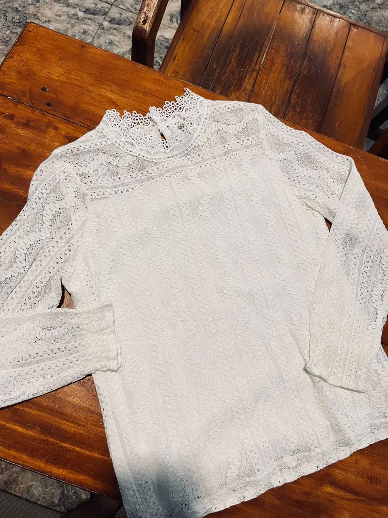 Vintage Fairy Blouse Wanita white photo 1