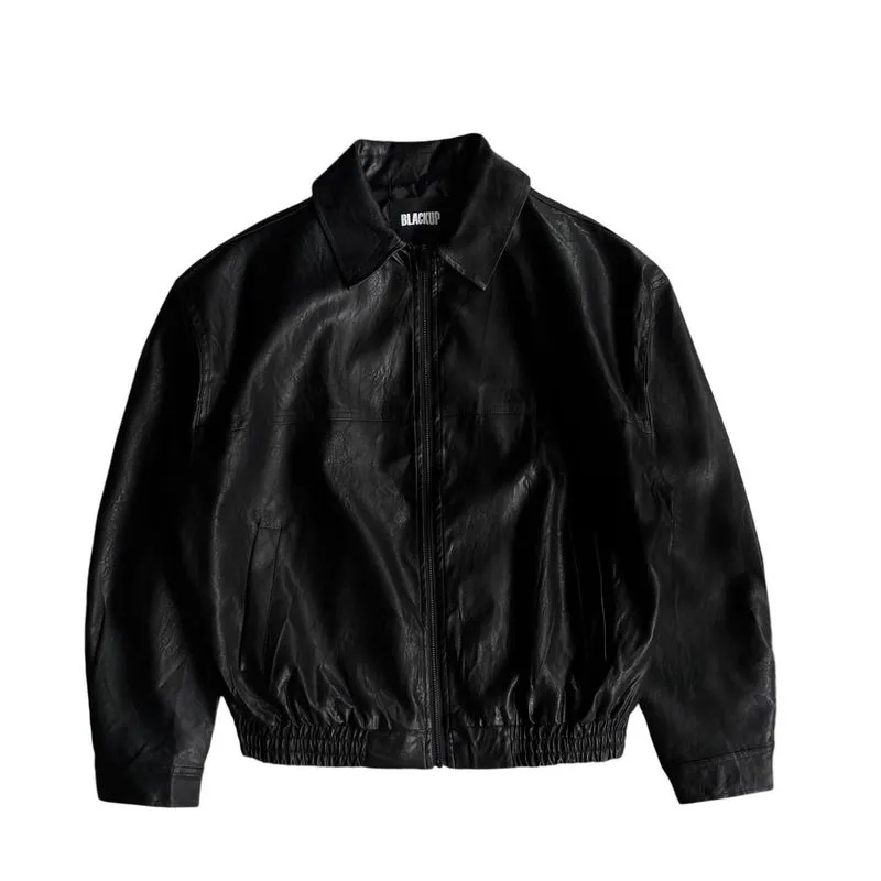 Casual Leather jacket Pria black photo 1