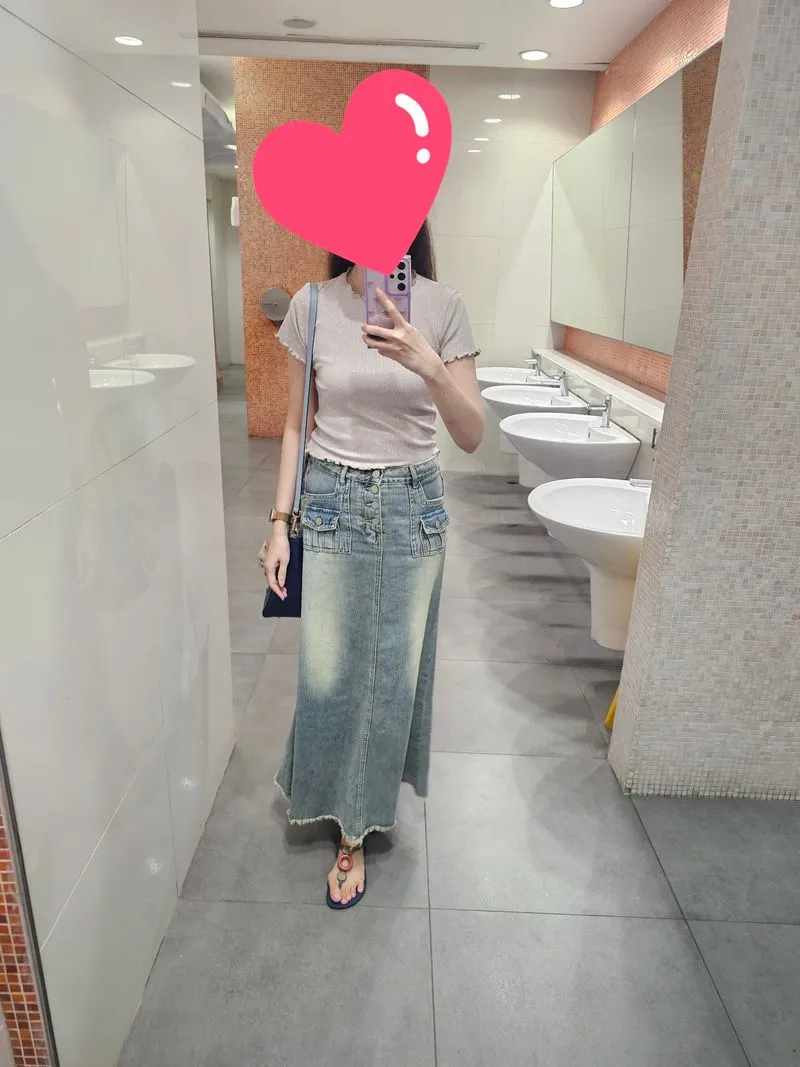 Rok jeans size L photo 1