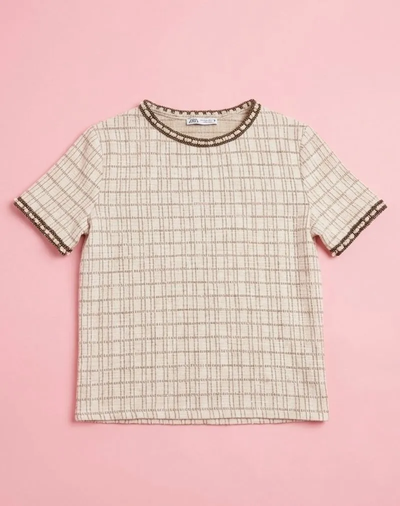 Zara Tweed With Pearl Top photo 1