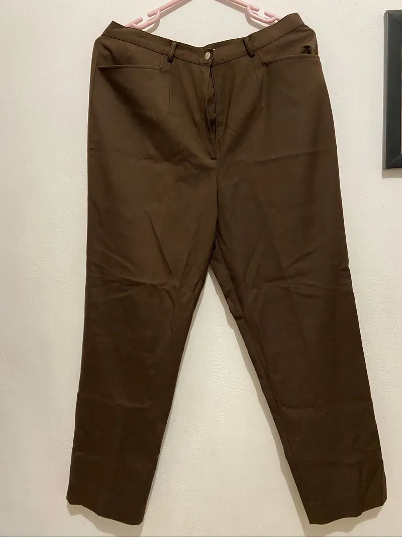 Celana bahan coklat photo 1