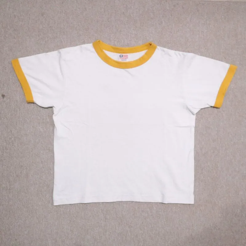 New States Apparel Ringer Tee Kaos Katun Polos Kerah Bulat photo 1