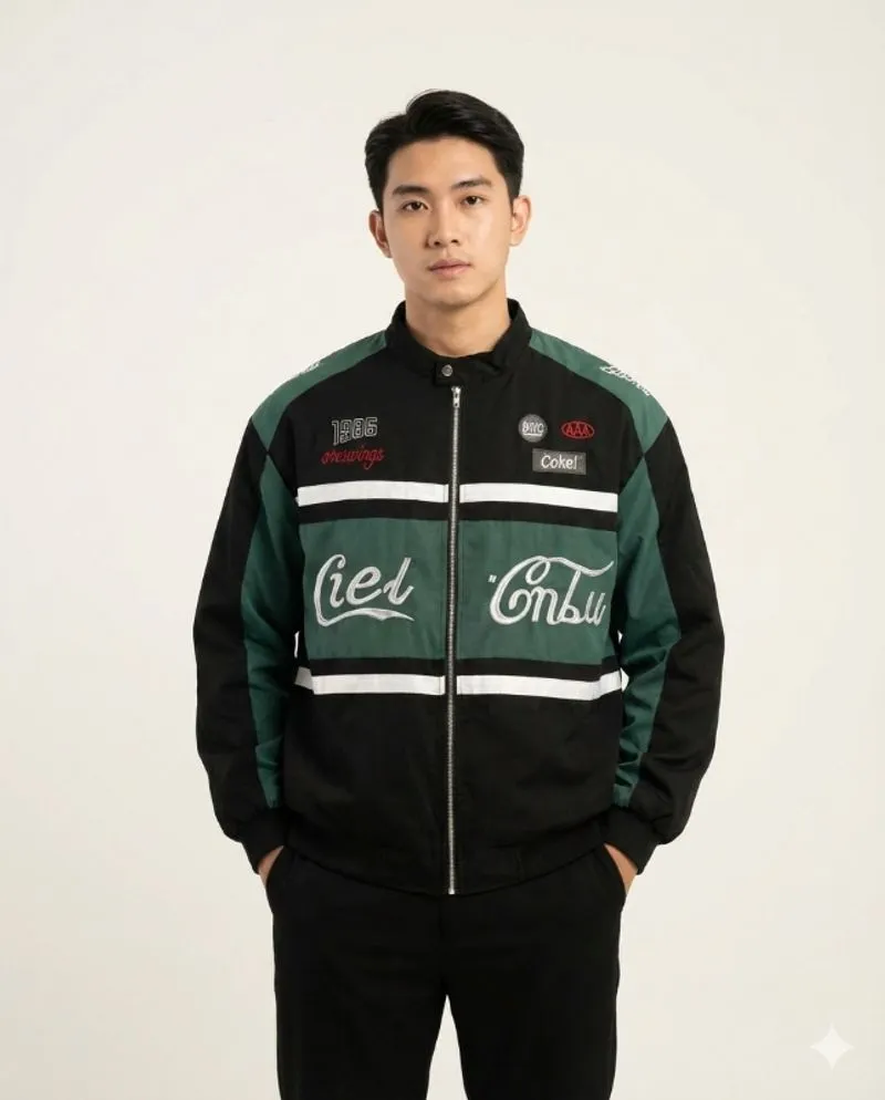Racing jaket casual fashion vintage photo 1