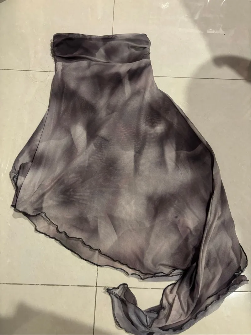 bershka purple flowy dress photo 1