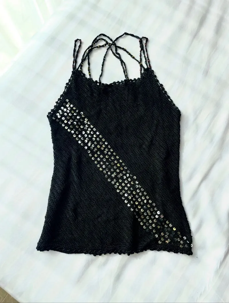 2000’s GEMS KNIT BLACK TANKTOP photo 1