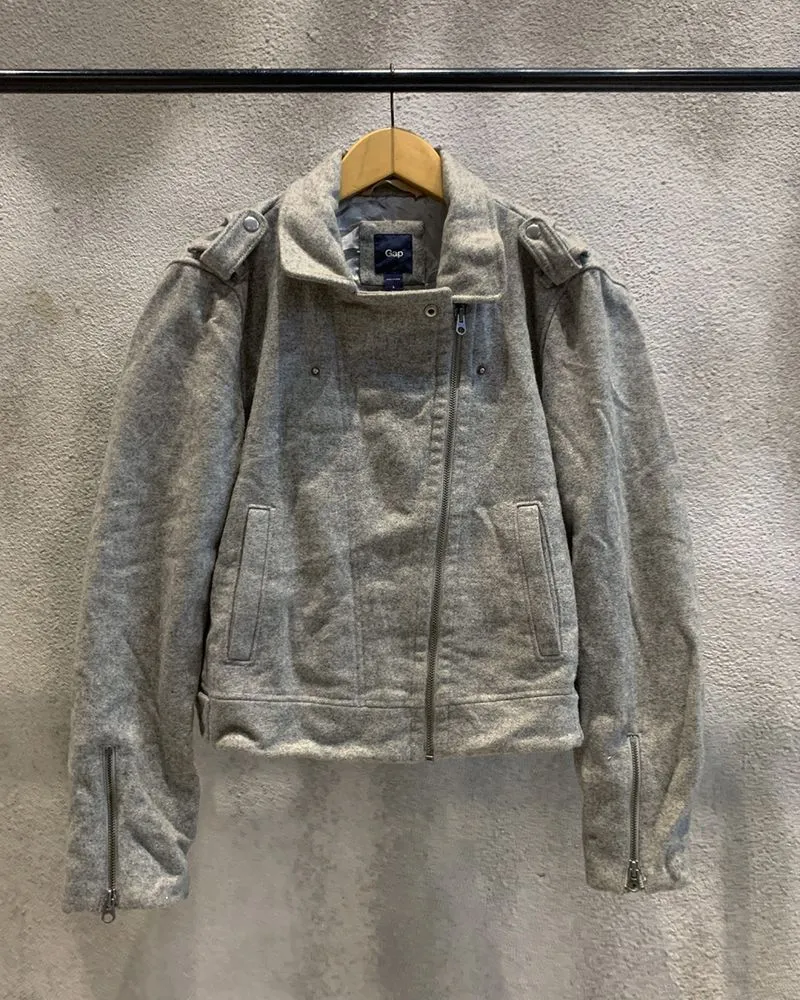 GAP Asymmetrical Boxy Wool Jacket photo 1