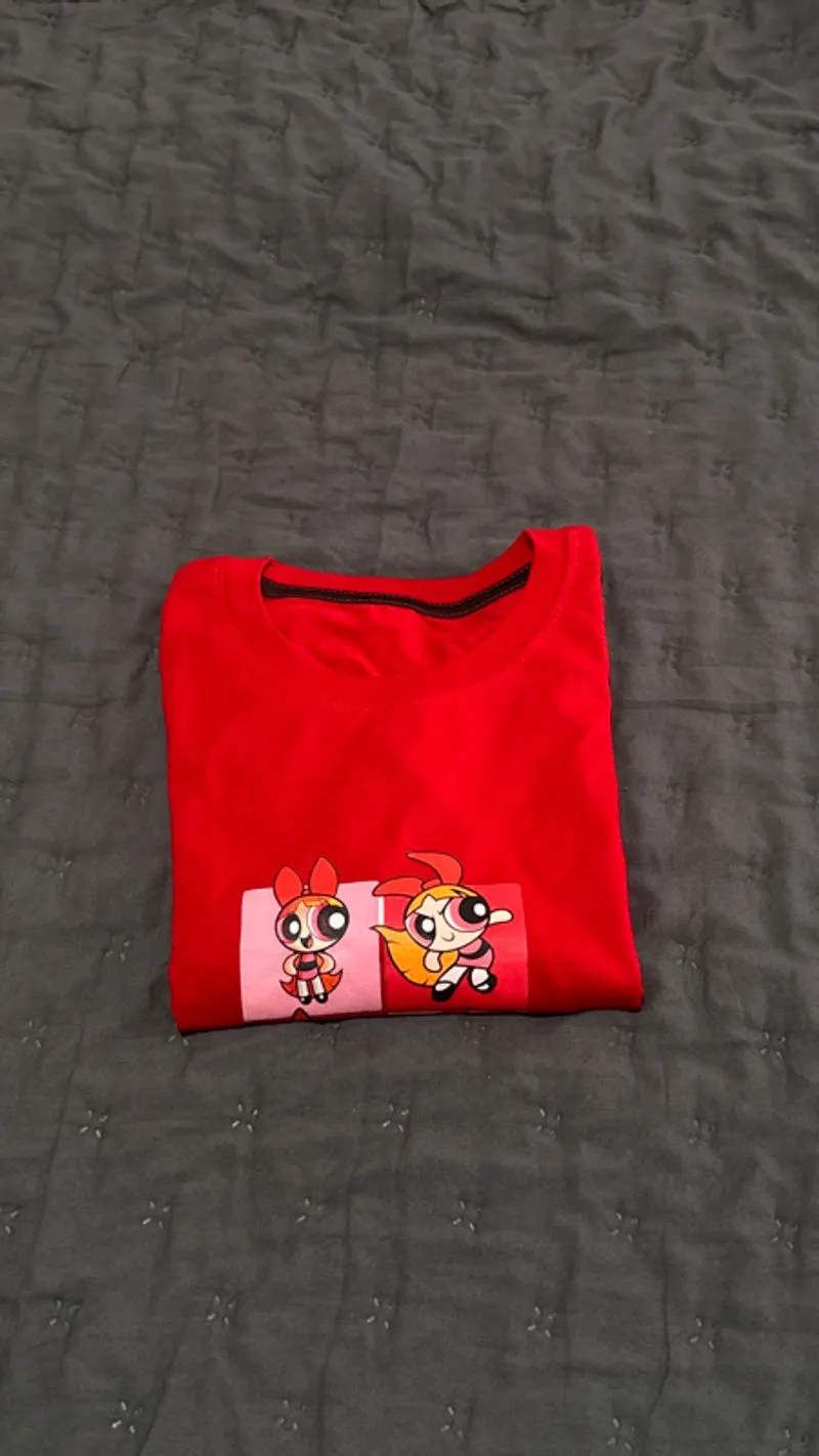 Kaos Crop Merah Powerpuff Girls photo 1