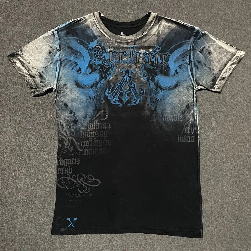 Kaos Affliction Archaic MMA Nightwatcher Skull Graphic - M photo 1