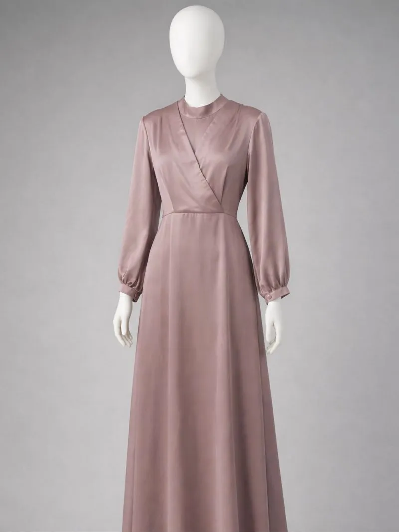 Lilac Satin Dress — Elegant Minimal Style photo 1