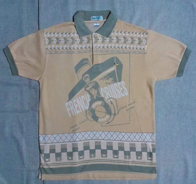 Kaos polo Merek Walrus desain unik “French Cruises"/Preloved photo 1