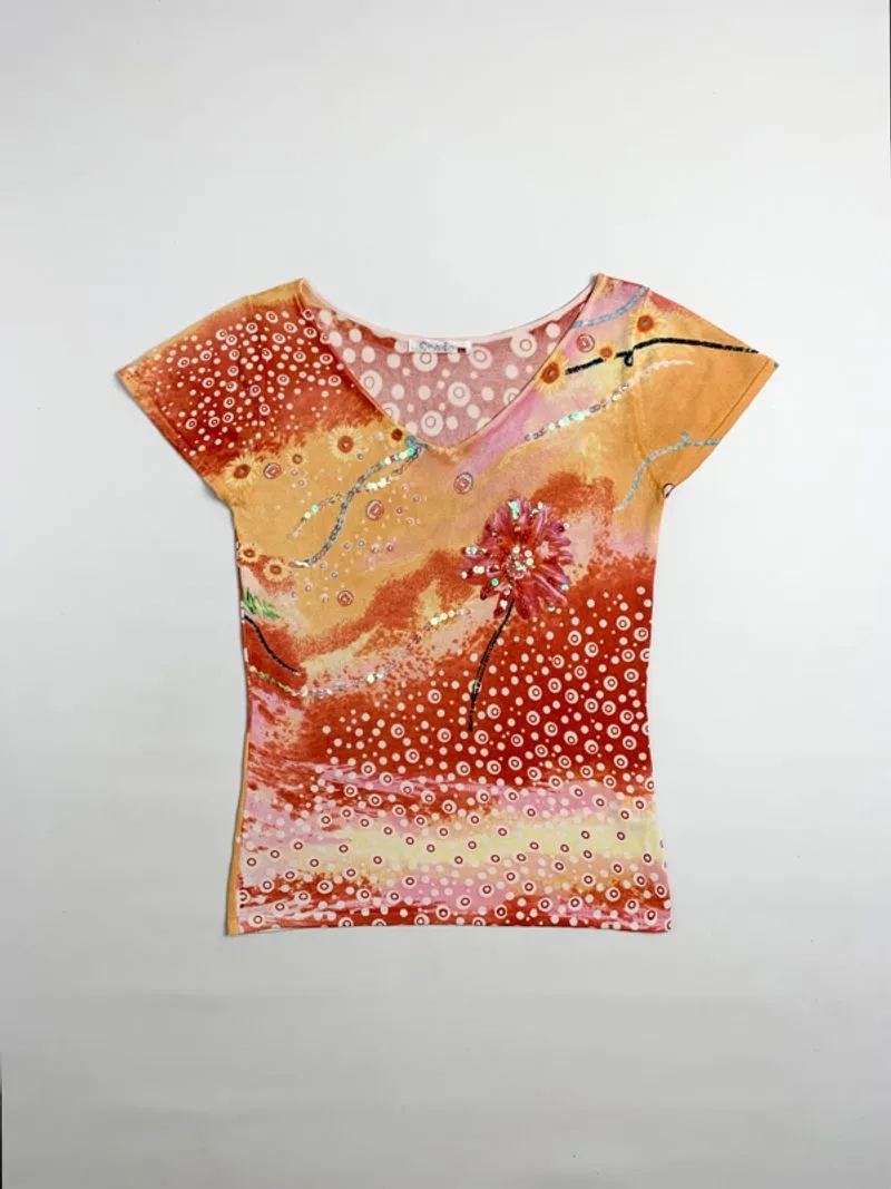 Y2k Onado Sequin Tee Multicolor photo 1