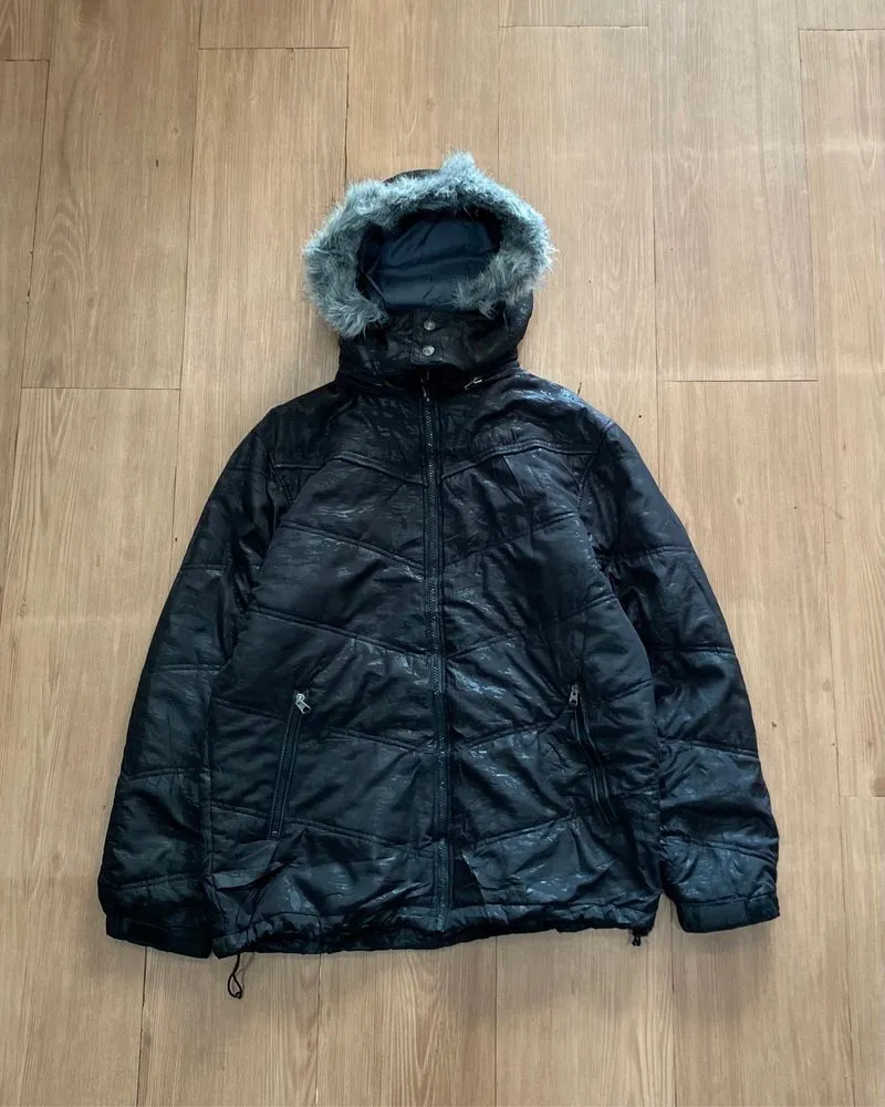 Japanese brand - airwalk fur padded jacket 00s vkei vibes photo 1