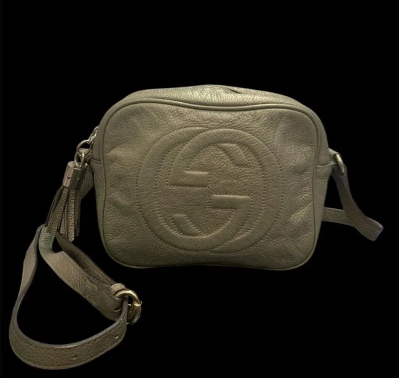 preloved tas slempang sling bag gucci abu muda photo 1