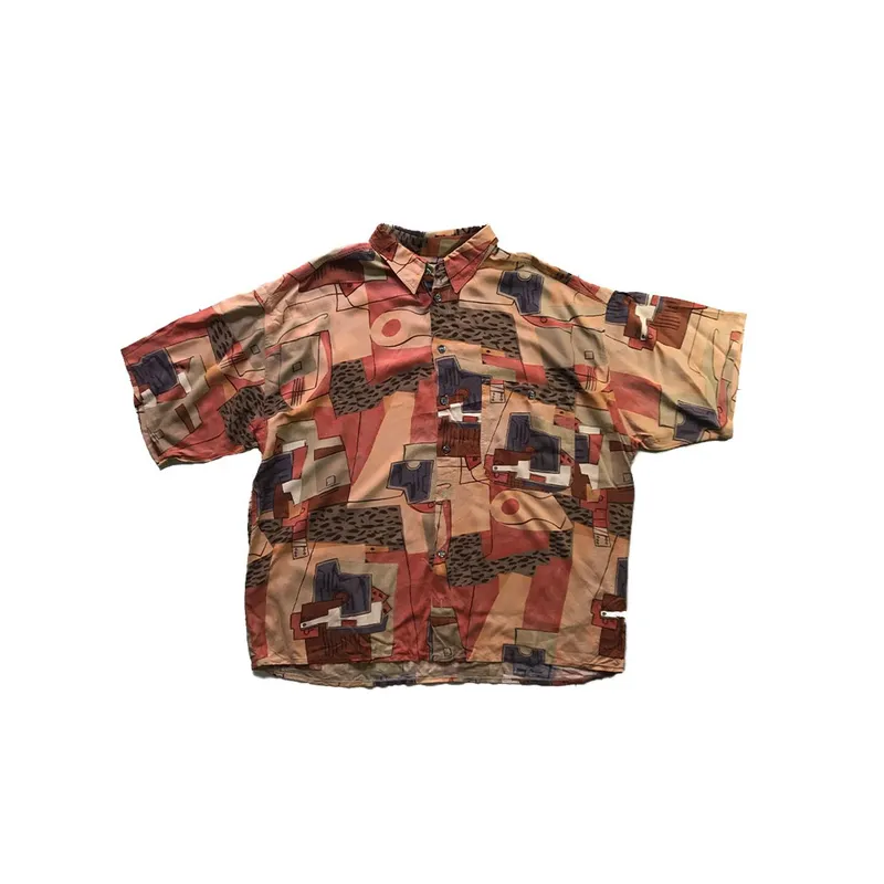 Vintage Indie Shirt Wanita tan orange photo 1