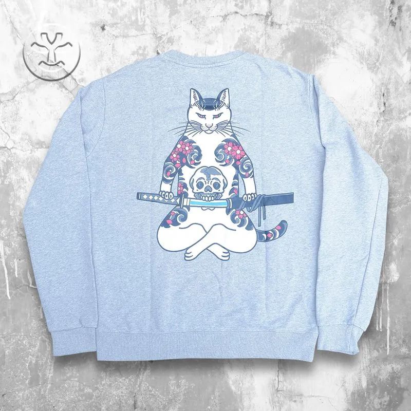GANTHREE Samurai Cat sweatshirt Crewneck Marie Yamamoto photo 1