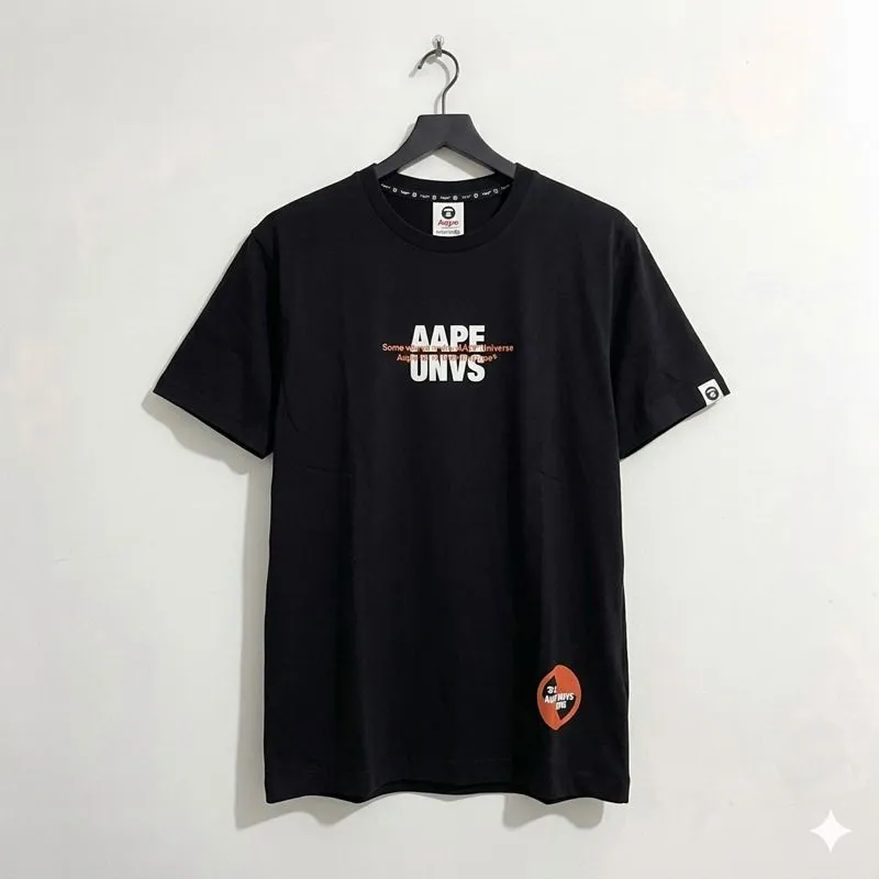 Aape by Bathing Ape Japan Black Printed Tee photo 1