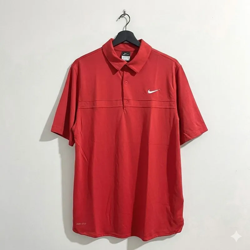 Nike Golf Swoosh Red Drifit Poloshirts photo 1