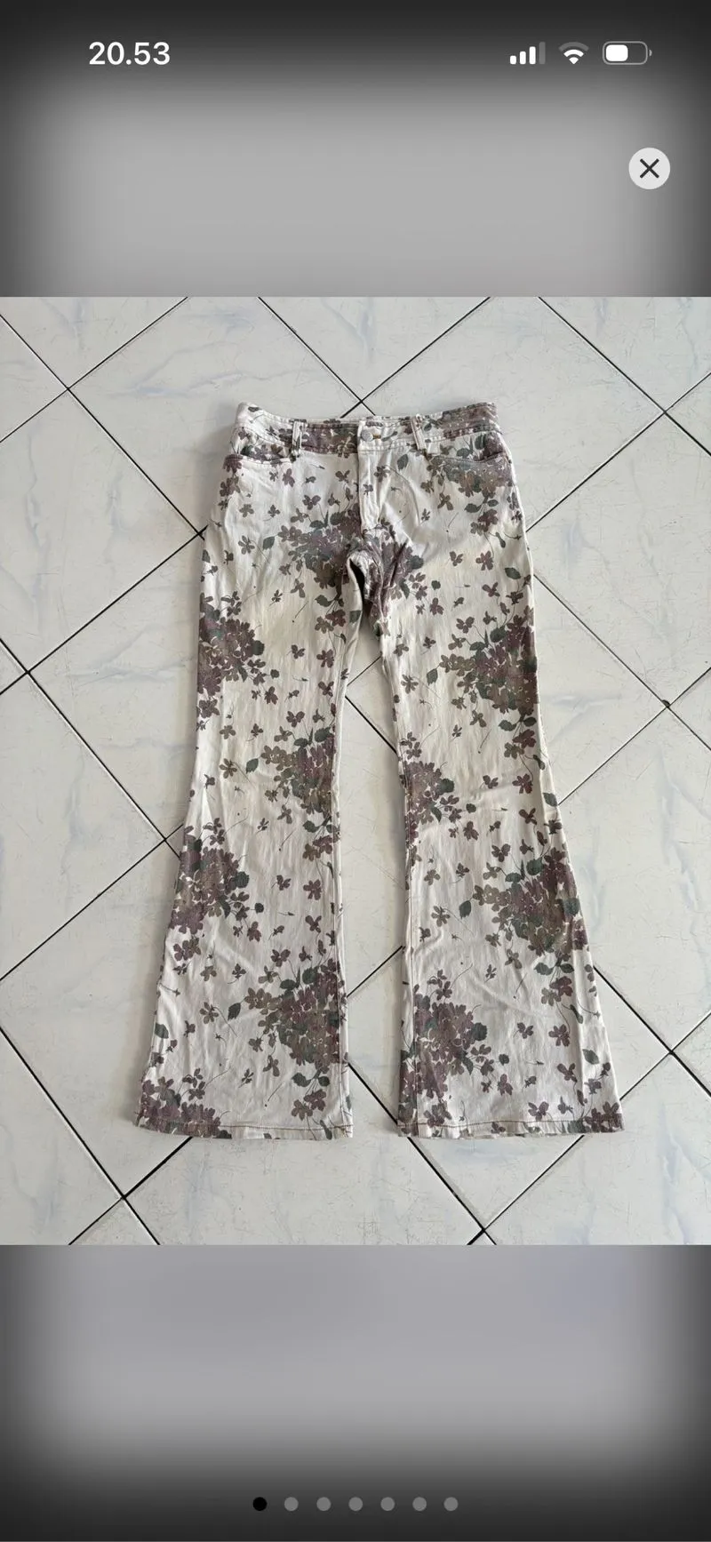 Tornado Mart Femme "Floral" Super Flared Archival Denim photo 1