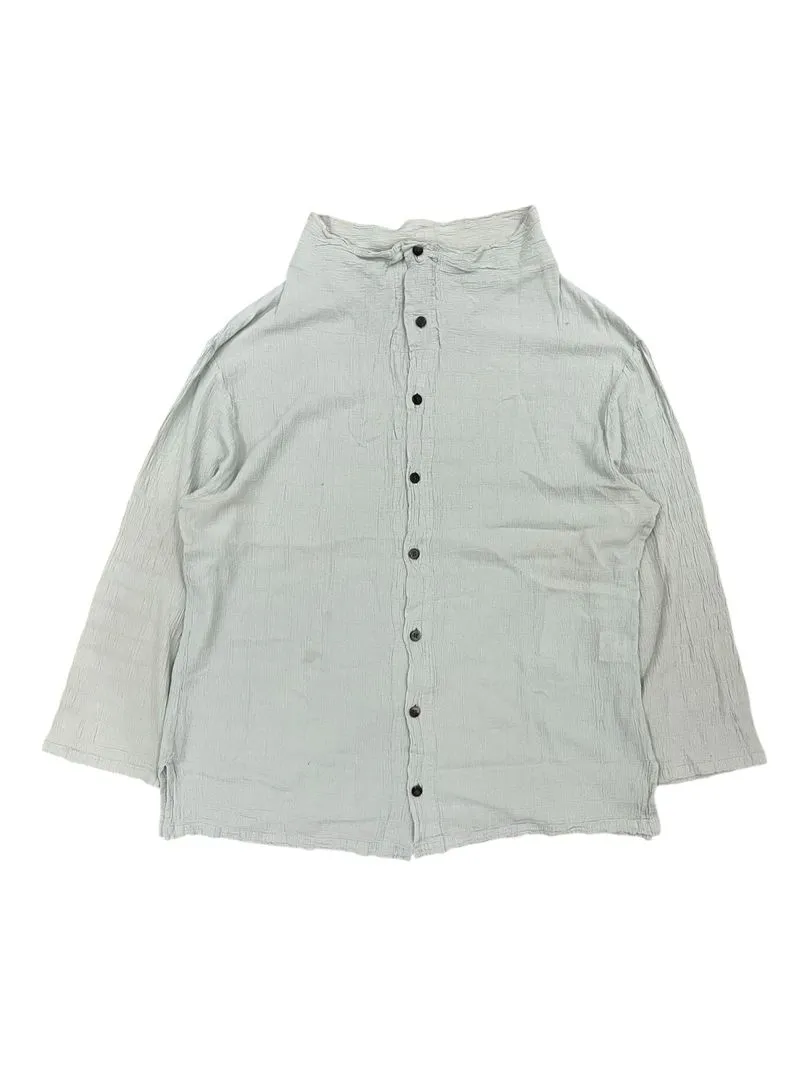 Issey Miyake Plantation Pleats Shirt Button Up Crinkle Shirt photo 1