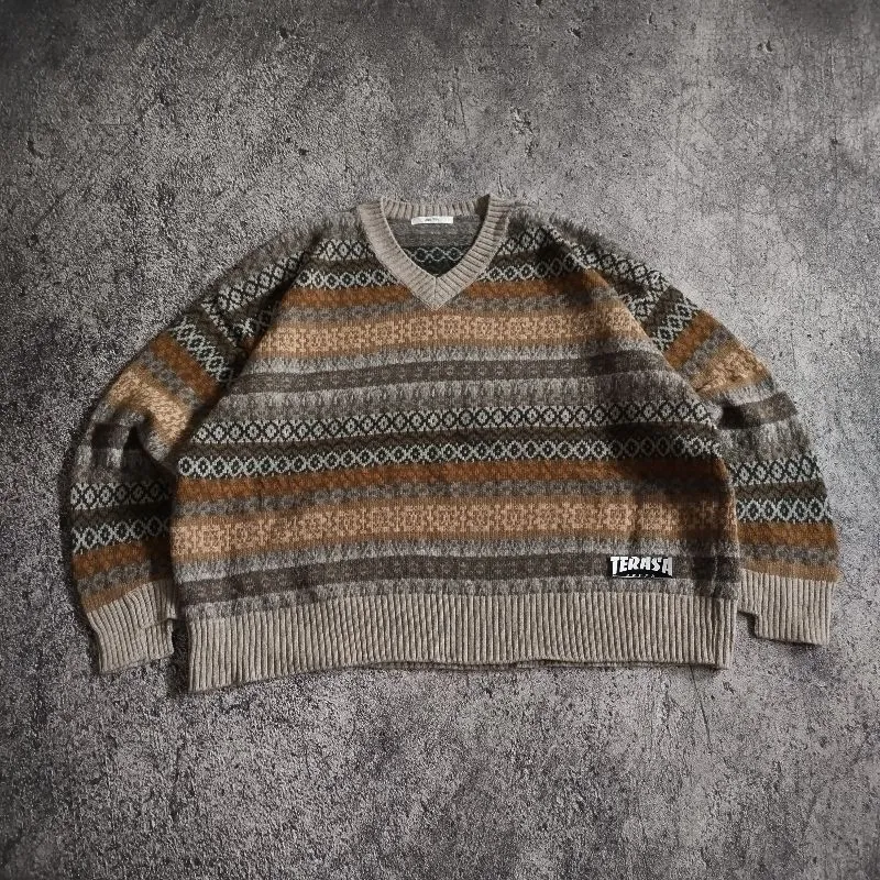 Japanese brand Vintage Sweater Pria gray photo 1