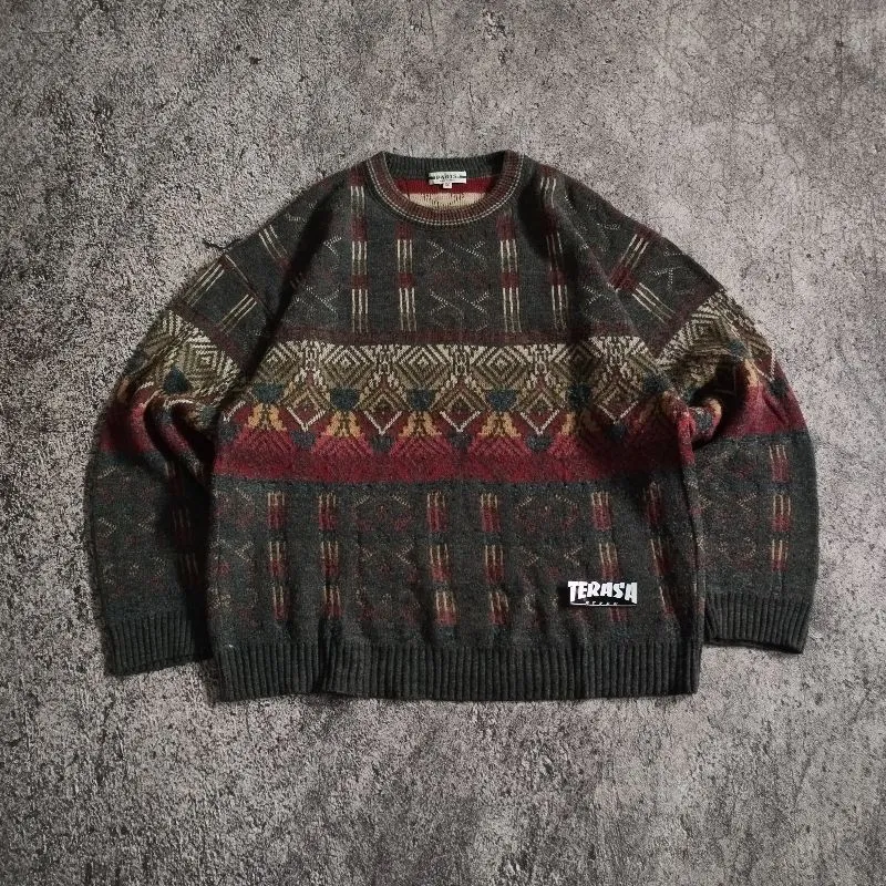Japanese brand Vintage Sweater Pria gray photo 1