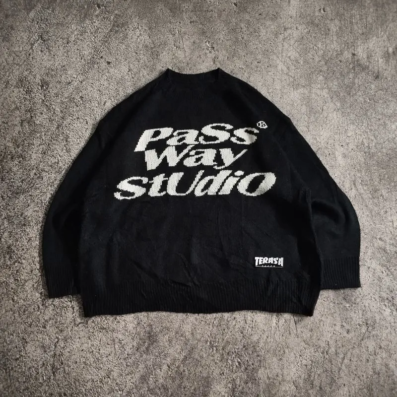 Japanese brand Streetwear Sweater Pria black photo 1