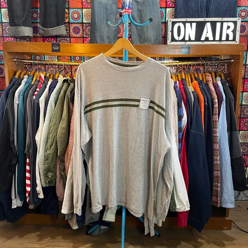 Nautica Long Sleeve Gray T-Shirt photo 1